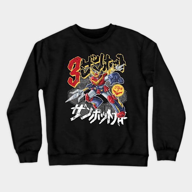 Zambot 3 Mecha Anime Cartoon 80s Crewneck Sweatshirt by TEEWEB